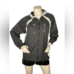 EUC. NIKE Golf FitStorm Hooded Long Sleeve Rain Jacket Windbreaker, Black, M
